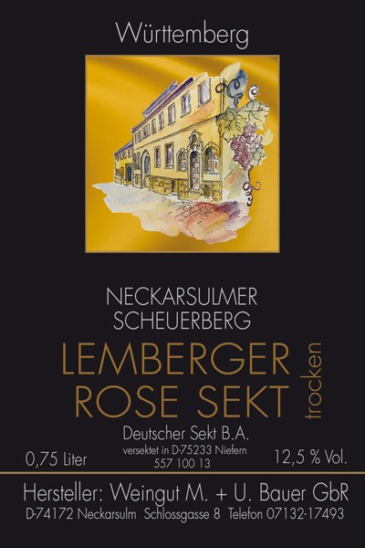 2018 Lemberger Rosé Sekt 750ml